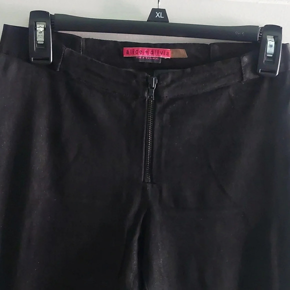 Alice + Olivia Lamb Leather Leggings 🍀 Small/ Medium 28 waist $798 Msrp - Picture 9 of 16